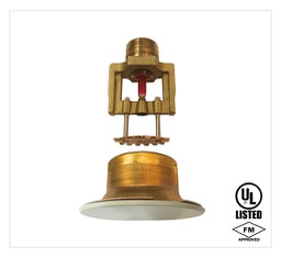 Concealed Sprinkler, White Cover plate, K-5.6, Std. Response (68/57 Deg), Cat. HD 284 [UL & FM Approved]