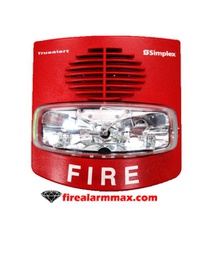 Series 49AV <BR> TrueAlert ES Addressable A/Vs, Wall Mount Multi-Candela Horn/Strobe Red With White Lettering